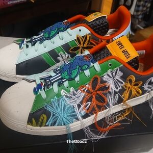Adidas X Sean Wotherspoon SuX perstar SUPEREATX GMulticolor Embroidered Sneakers